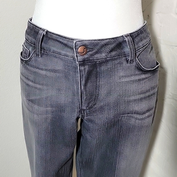 Joe's Skinny Chelsea Jeans Denim Mid Rise Cropped Ludwig Gray Faded Stretch 31 - Picture 5 of 15